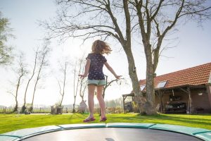 Beroemdheden Ingegraven trampoline in tuin die veilig en esthetisch geïntegreerd is in het tuinontwerp
